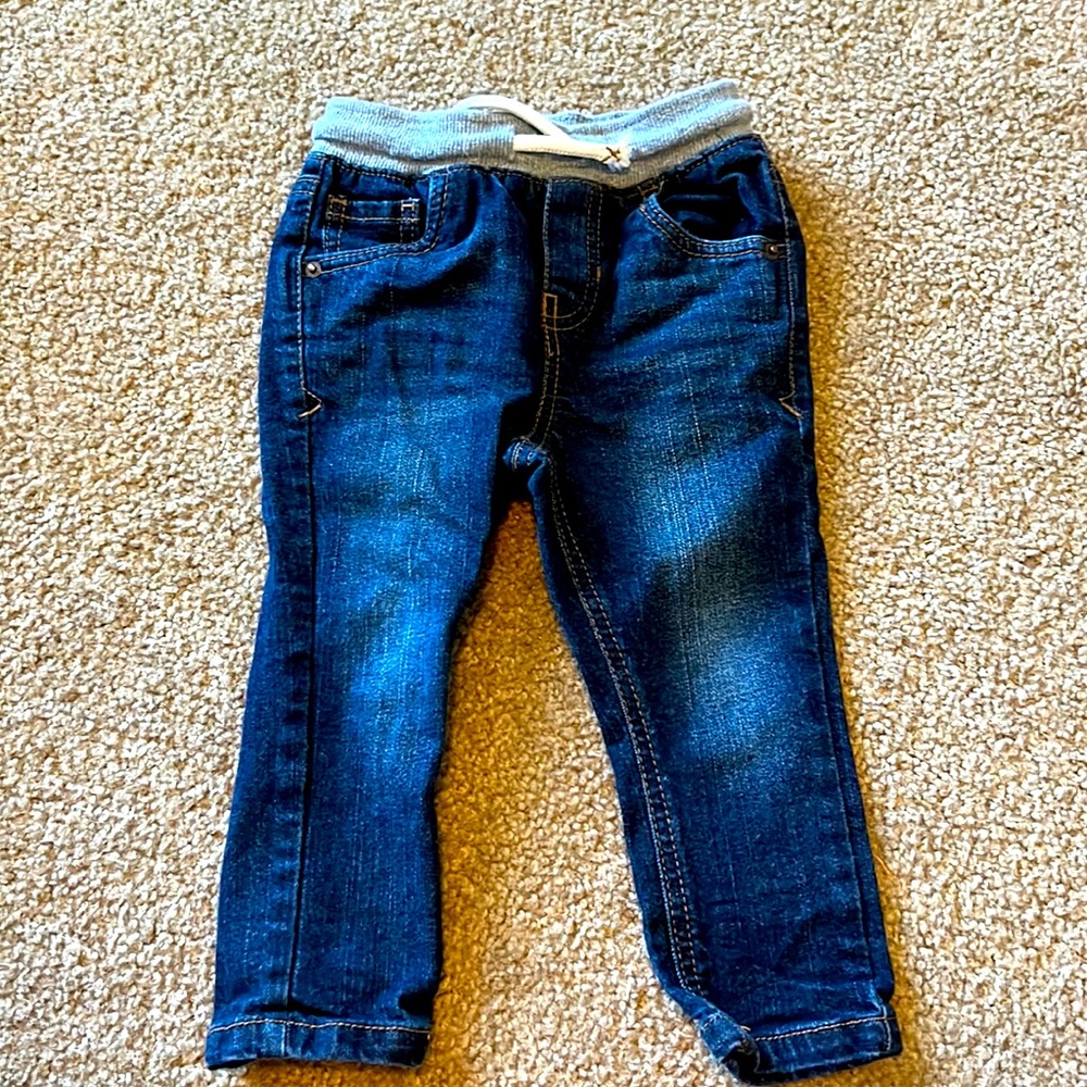 Cat & Jack Drawstring 18 month skinny jeans.  EUC.